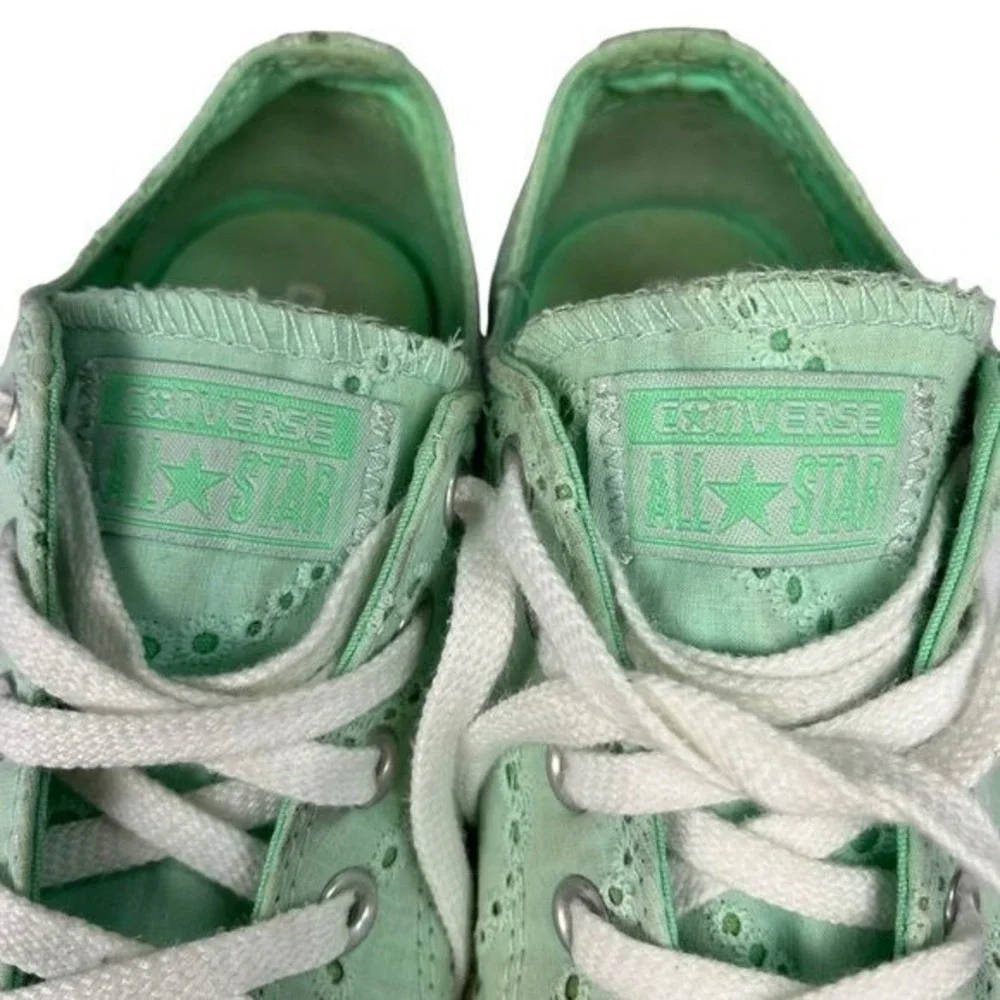 Converse Sneakers Womens 8‎ All Star Eyelet Mint Green Low Top Shoes